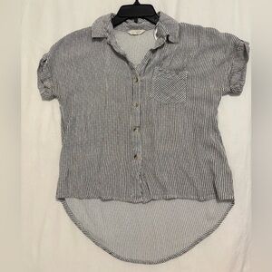 Striped Button-Up Blouse